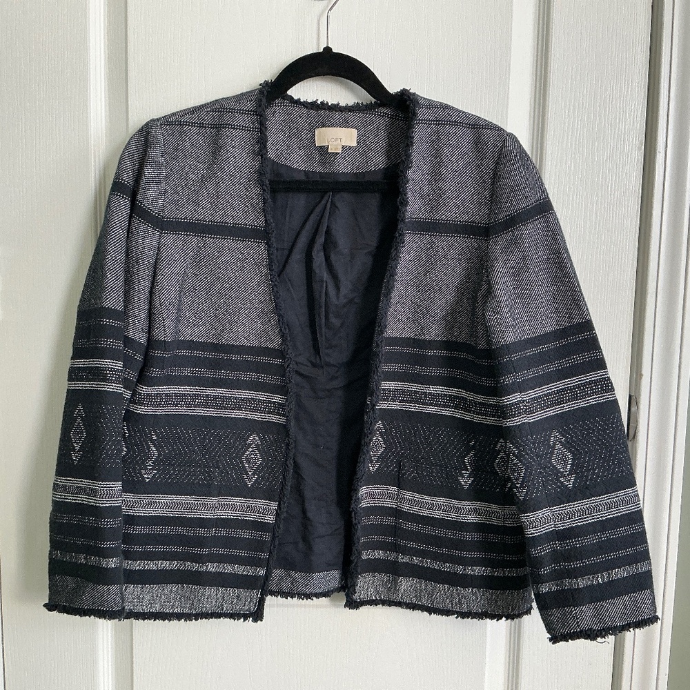 Loft Blue and White Jacket